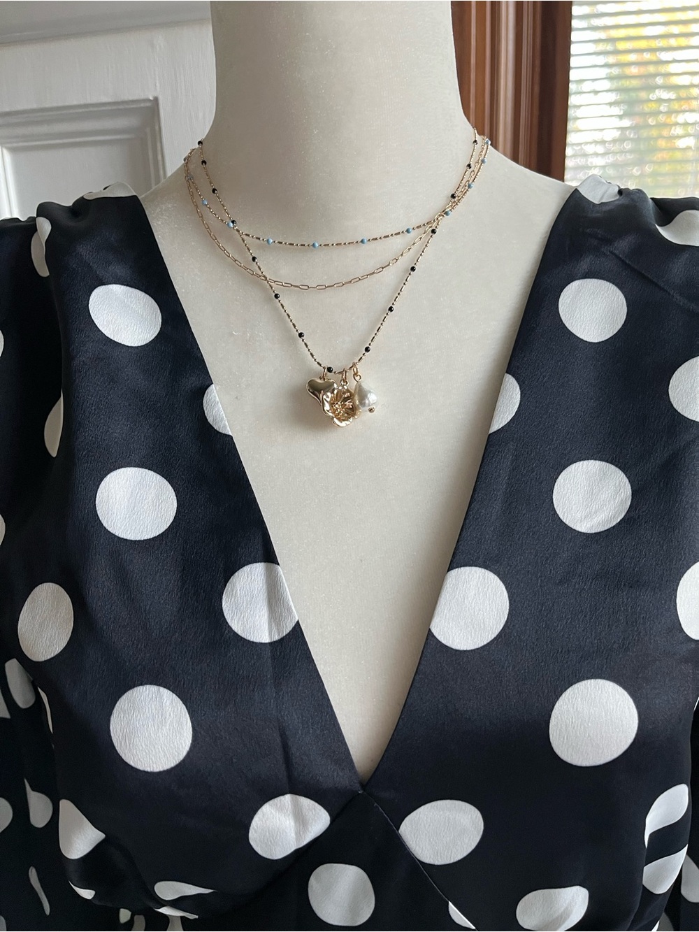 Ann Taylor Satin Dotted Midi Dress in Night Sky (Dark Indigo) - Picture 13 of 16